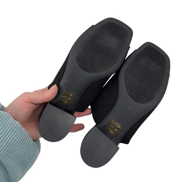 Everlane The Glove Mule in ReKnit Womens Size 7 Knit Fabric Black Block Heel - Picture 10 of 16
